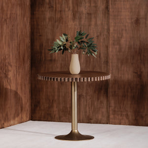   Modern European furniture - Round Scalloped Pedestal Coffee Table - www.oroa.com | Oroa.com
