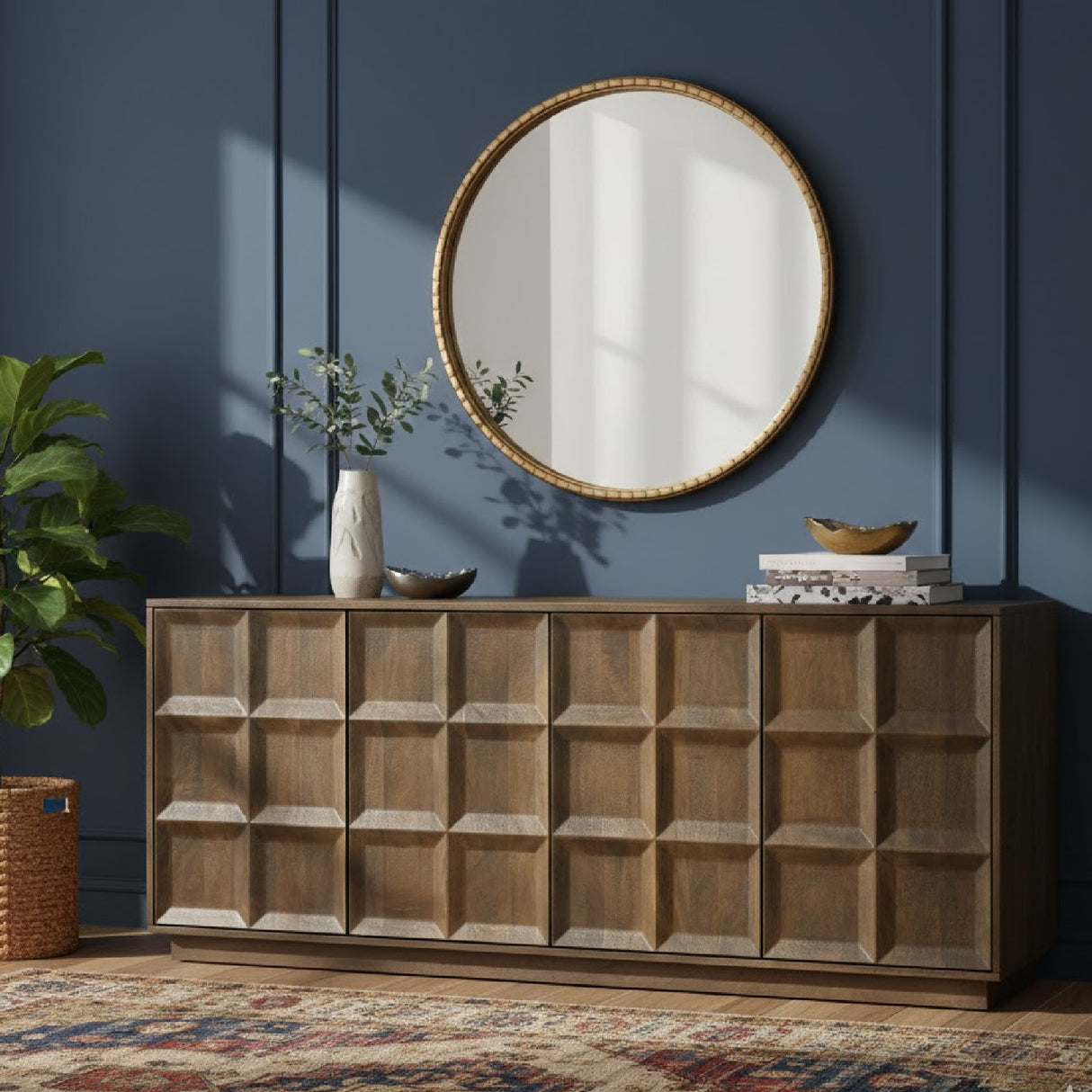   Modern European furniture - 4-Door Mango Wood Sideboard - www.oroa.com | Oroa.com