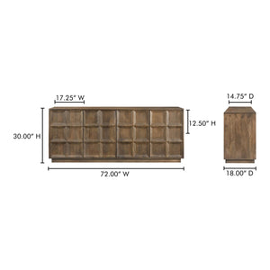   Modern European furniture - 4-Door Mango Wood Sideboard - www.oroa.com | Oroa.com