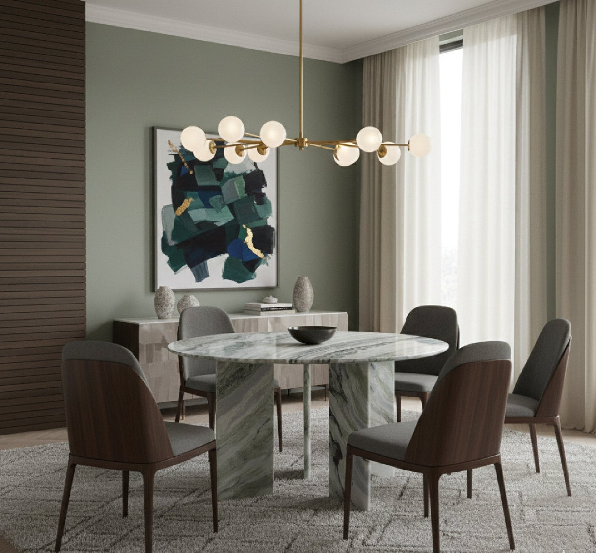   Modern European furniture - Green Onyx Marble Dining Table - www.oroa.com | Oroa.com