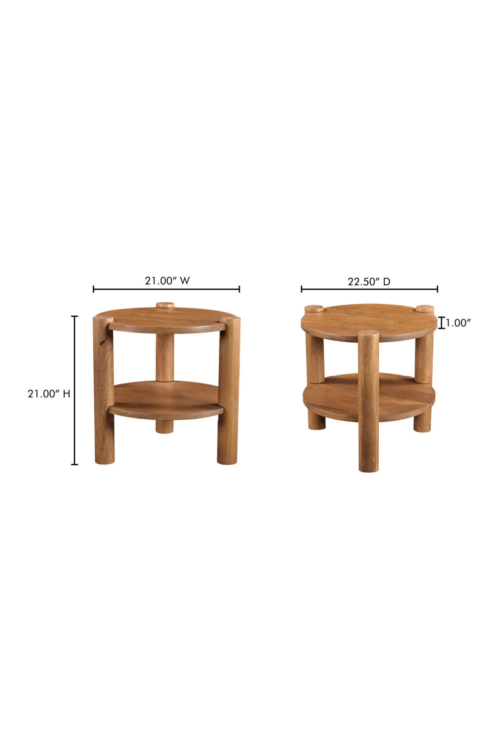   Vintage Mango Wood Accent Table | Oroa.com