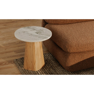   Modern European furniture - Round Gray Marble Accent Table - www.oroa.com | Oroa.com