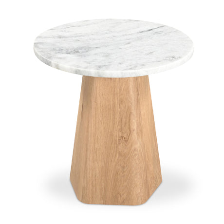   Modern European furniture - Round Gray Marble Accent Table - www.oroa.com | Oroa.com