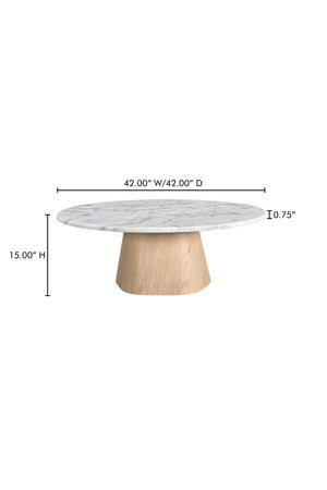   Modern European furniture - Round White Marble Coffee Table - www.oroa.com | Oroa.com