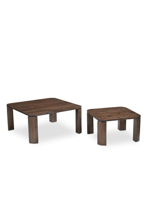   Modern European furniture - Brown Wooden Nesting Coffee Tables (2) - www.oroa.com | Oroa.com