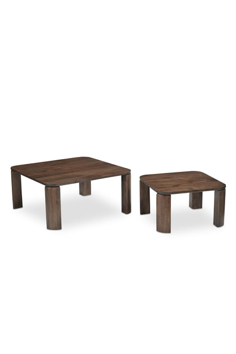   Modern European furniture - Brown Wooden Nesting Coffee Tables (2) - www.oroa.com | Oroa.com