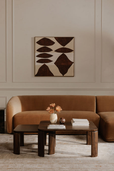  Modern European furniture - Brown Wooden Nesting Coffee Tables (2) - www.oroa.com | Oroa.com