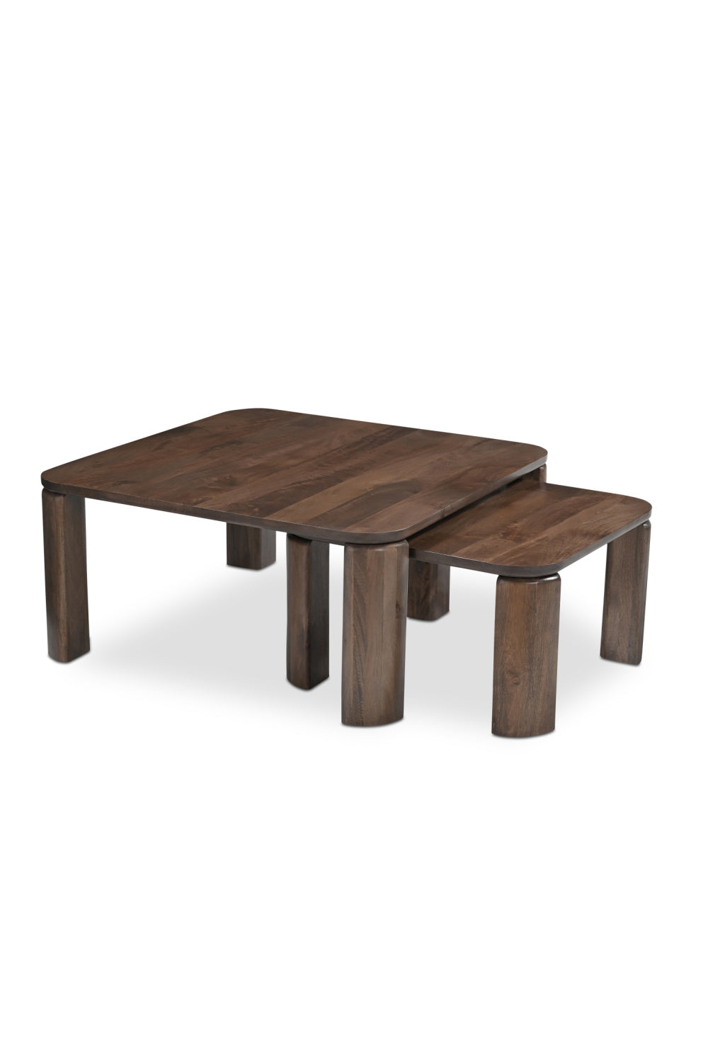  Modern European furniture - Brown Wooden Nesting Coffee Tables (2) - www.oroa.com | Oroa.com