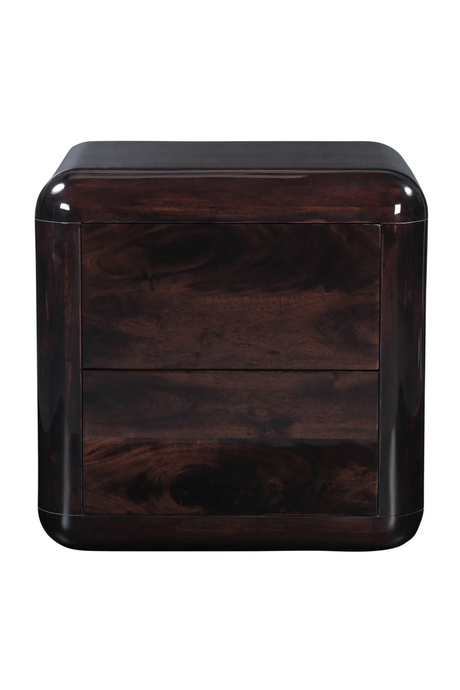   Modern European furniture - 2-Drawer Brown Acacia Nightstand - www.oroa.com | Oroa.com