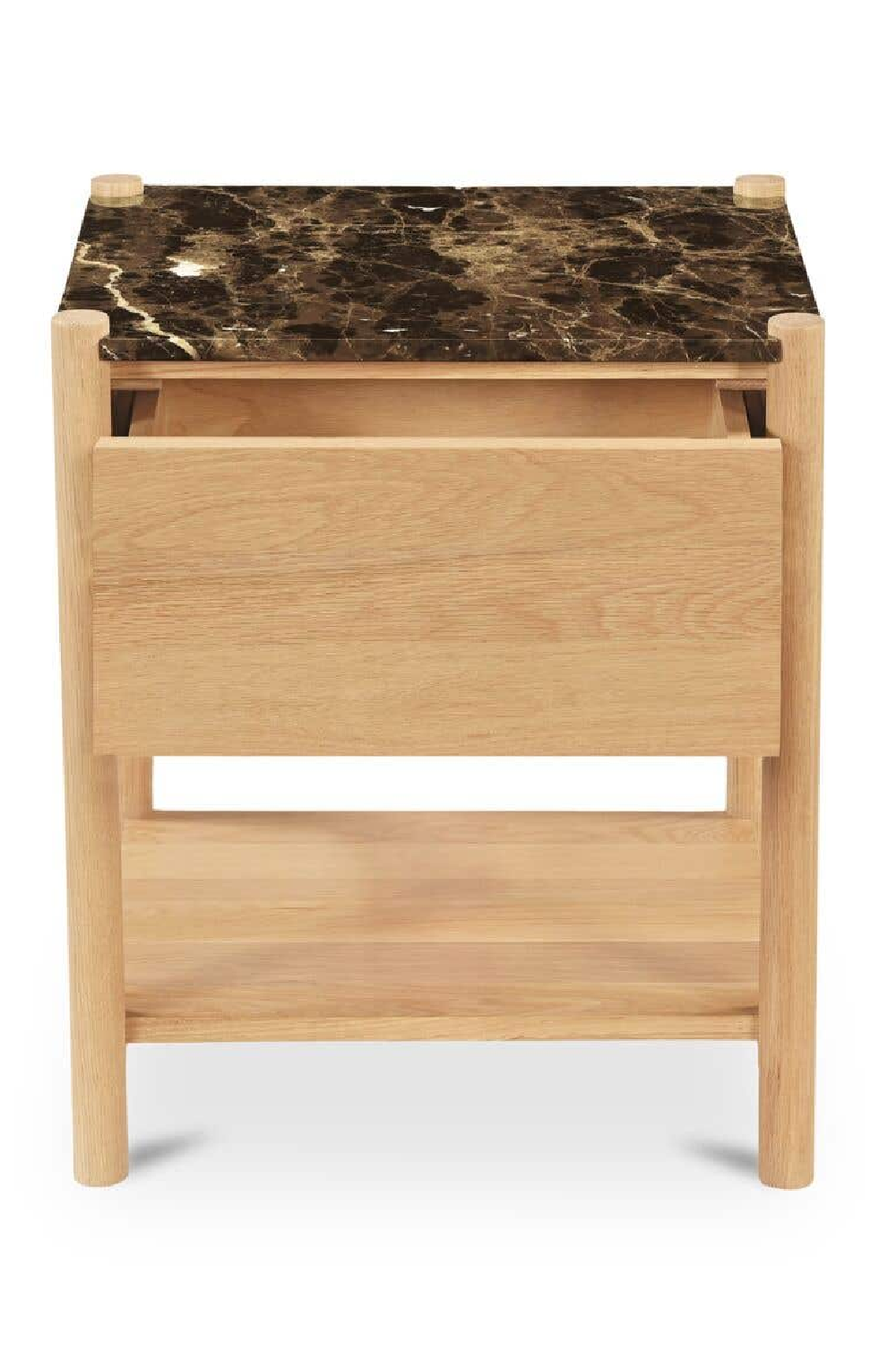   Modern European furniture - Marble Top 1-Drawer Nightstand - www.oroa.com | Oroa.com