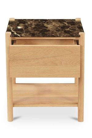   Modern European furniture - Marble Top 1-Drawer Nightstand - www.oroa.com | Oroa.com