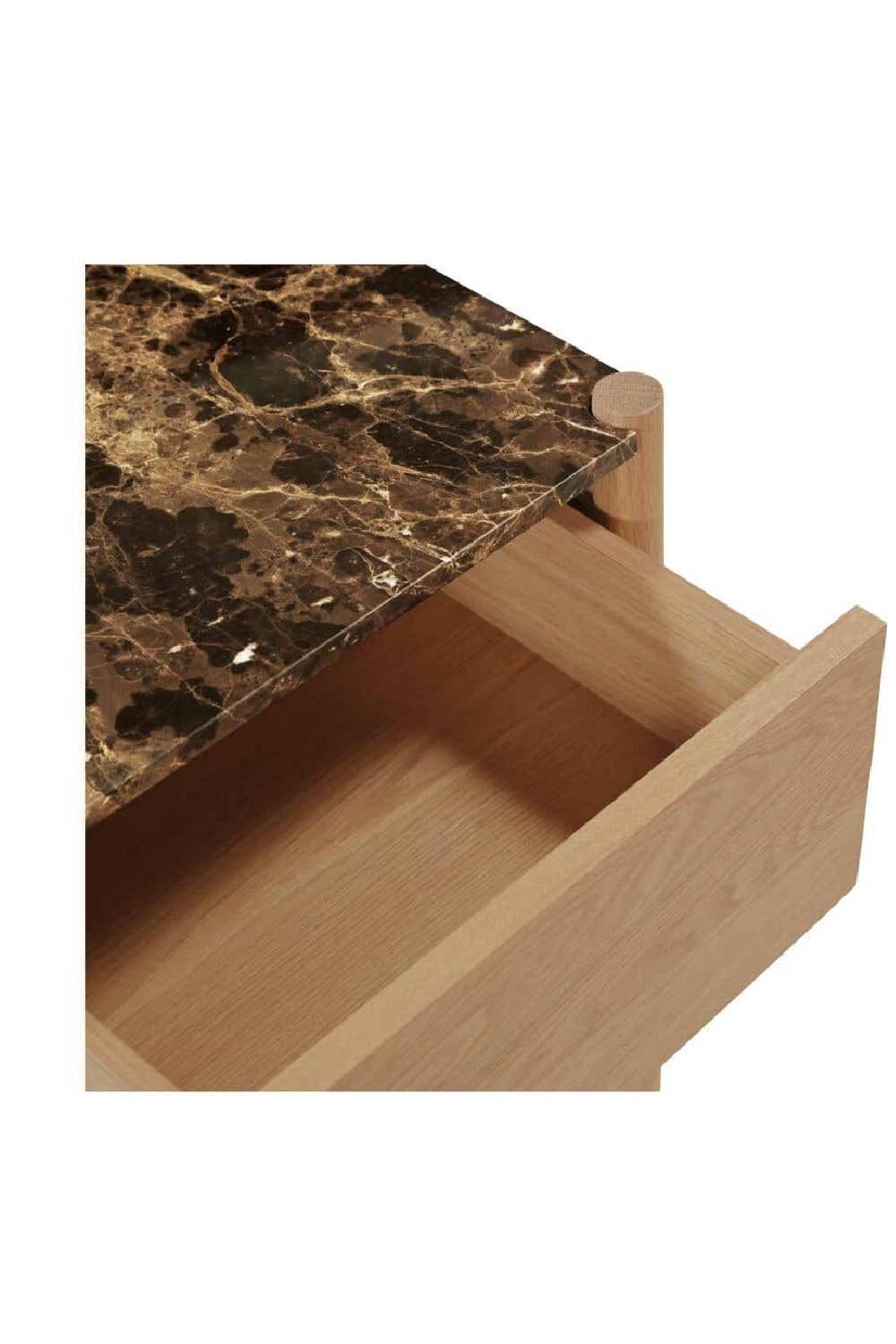   Modern European furniture - Marble Top 1-Drawer Nightstand - www.oroa.com | Oroa.com