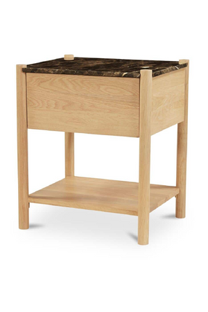   Modern European furniture - Marble Top 1-Drawer Nightstand - www.oroa.com | Oroa.com