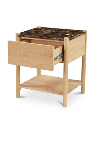  Modern European furniture - Marble Top 1-Drawer Nightstand - www.oroa.com | Oroa.com