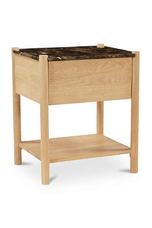   Modern European furniture - Marble Top 1-Drawer Nightstand - www.oroa.com | Oroa.com
