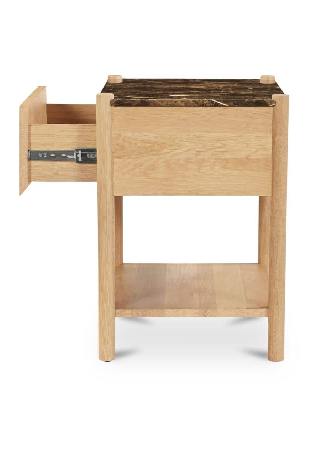   Modern European furniture - Marble Top 1-Drawer Nightstand - www.oroa.com | Oroa.com