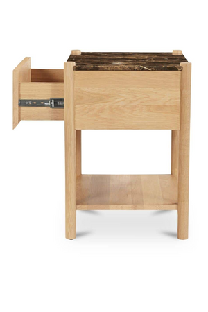   Modern European furniture - Marble Top 1-Drawer Nightstand - www.oroa.com | Oroa.com