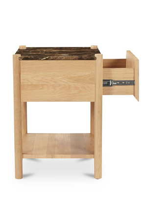   Modern European furniture - Marble Top 1-Drawer Nightstand - www.oroa.com | Oroa.com