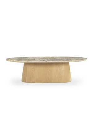   Modern European furniture - Wood Base Marble Coffee Table - www.oroa.com | Oroa.com