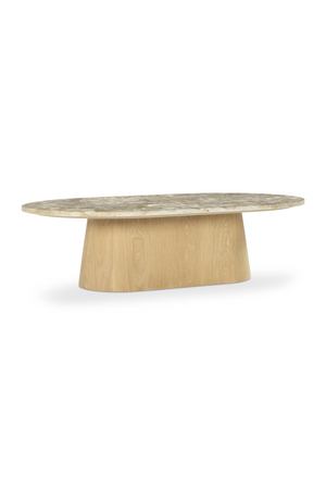   Modern European furniture - Wood Base Marble Coffee Table - www.oroa.com | Oroa.com