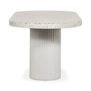   Modern European furniture - White Terrazzo Outdoor Dining Table - www.oroa.com | Oroa.com