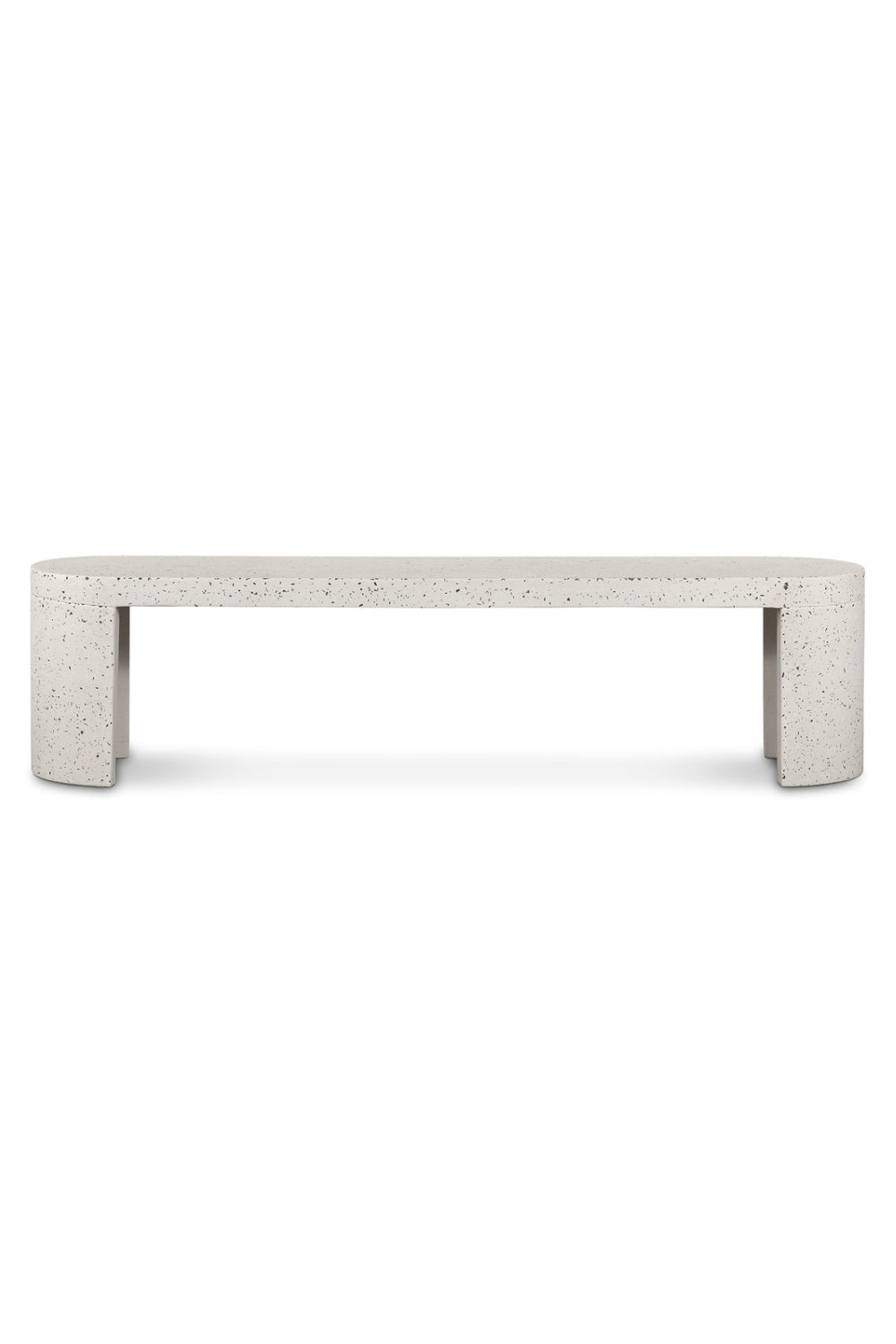   Modern European furniture - White Terrazzo Outdoor Bench - www.oroa.com | Oroa.com