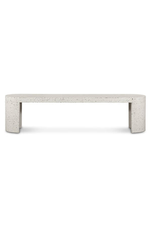   Modern European furniture - White Terrazzo Outdoor Bench - www.oroa.com | Oroa.com