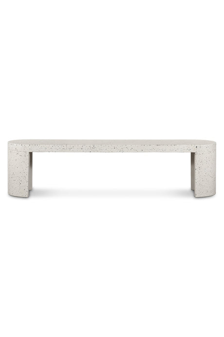   Modern European furniture - White Terrazzo Outdoor Bench - www.oroa.com | Oroa.com
