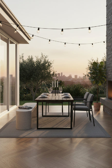   Modern European furniture - White Terrazzo Outdoor Bench - www.oroa.com | Oroa.com