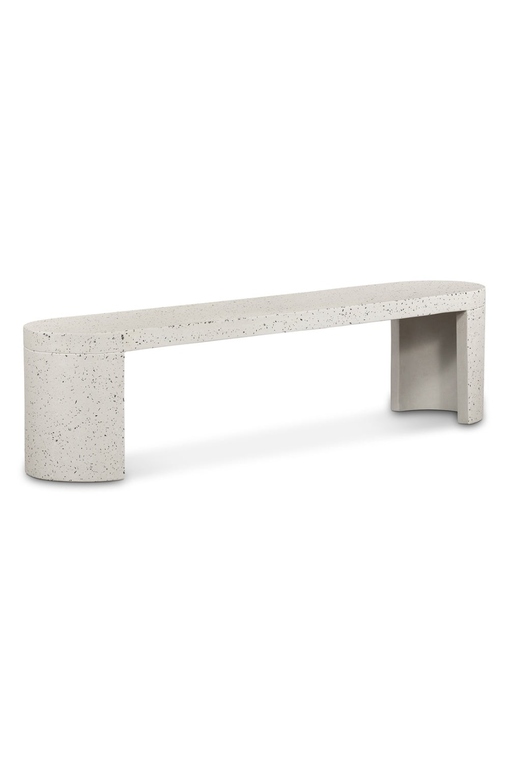   Modern European furniture - White Terrazzo Outdoor Bench - www.oroa.com | Oroa.com