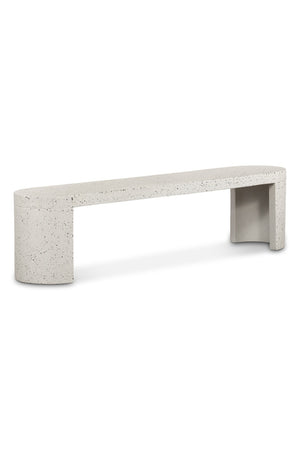   Modern European furniture - White Terrazzo Outdoor Bench - www.oroa.com | Oroa.com