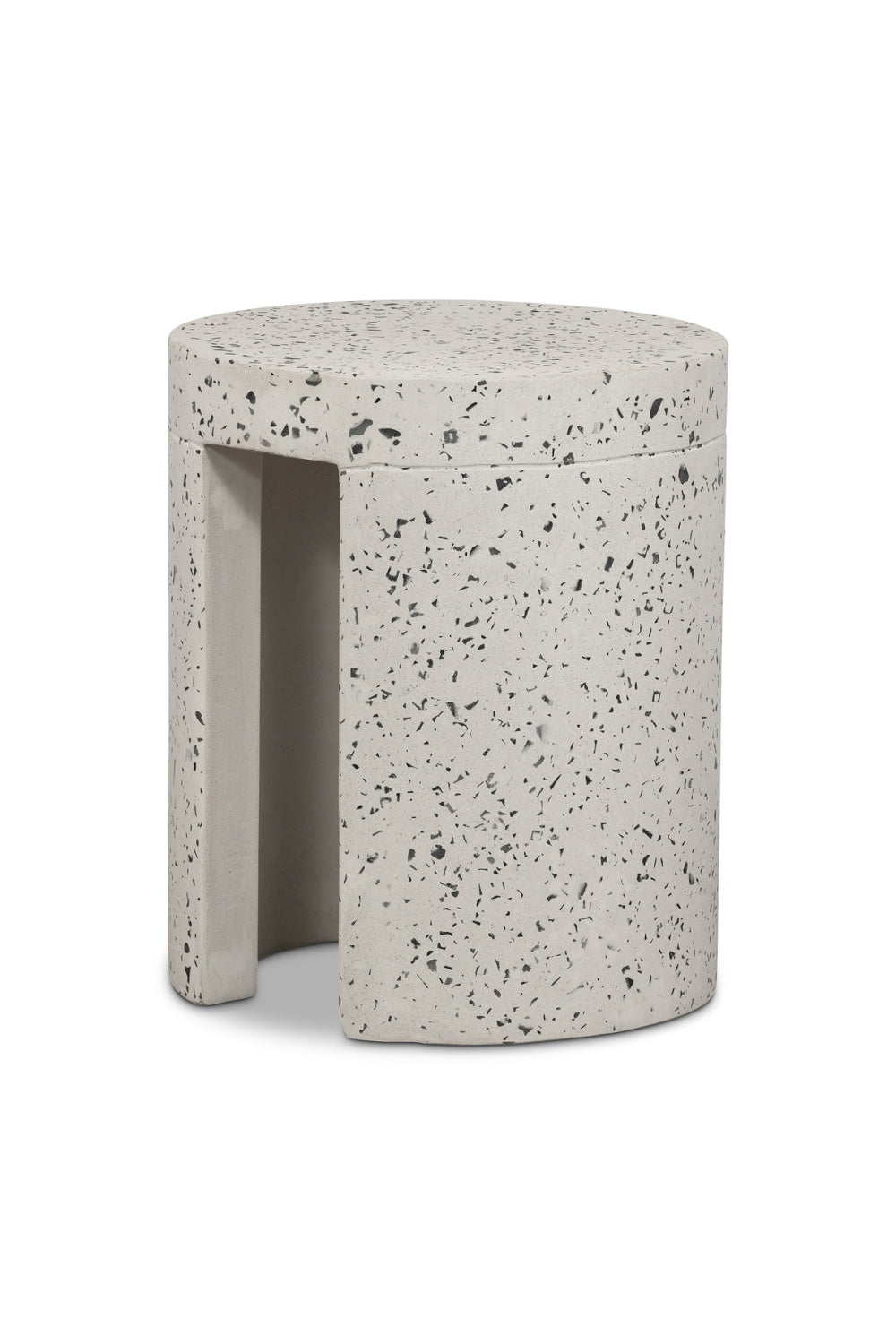   Modern European furniture - White Terrazzo Outdoor Stool - www.oroa.com | Oroa.com