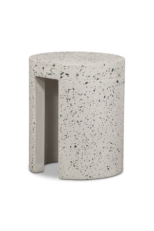   Modern European furniture - White Terrazzo Outdoor Stool - www.oroa.com | Oroa.com