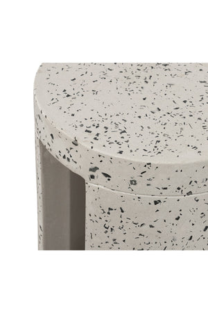   Modern European furniture - White Terrazzo Outdoor Stool - www.oroa.com | Oroa.com