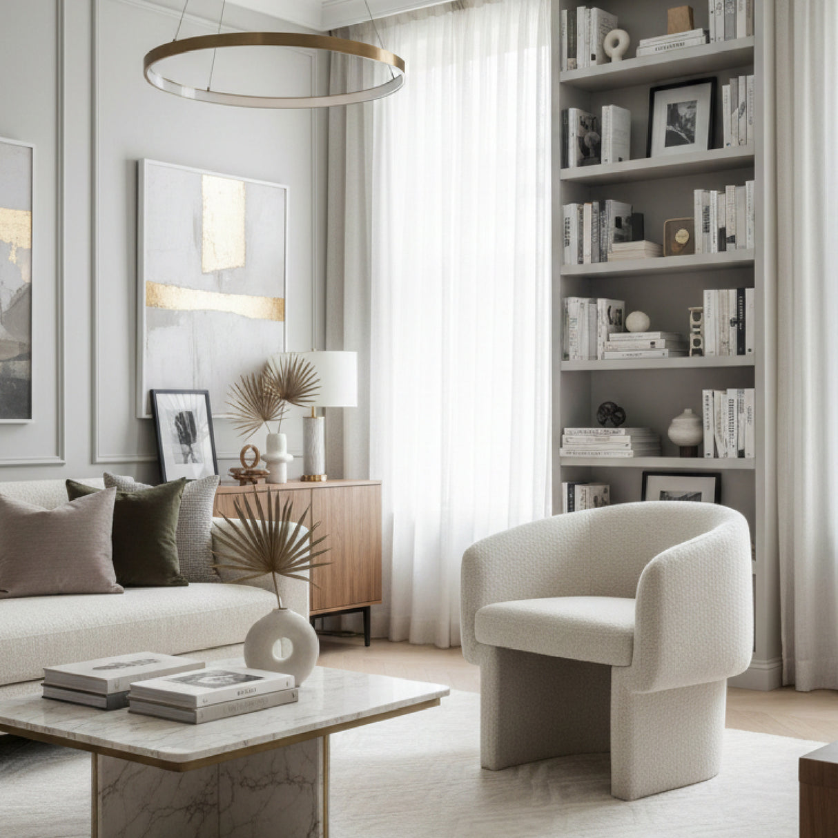   Modern European furniture - White Curved Occasional Chair - www.oroa.com | Oroa.com
