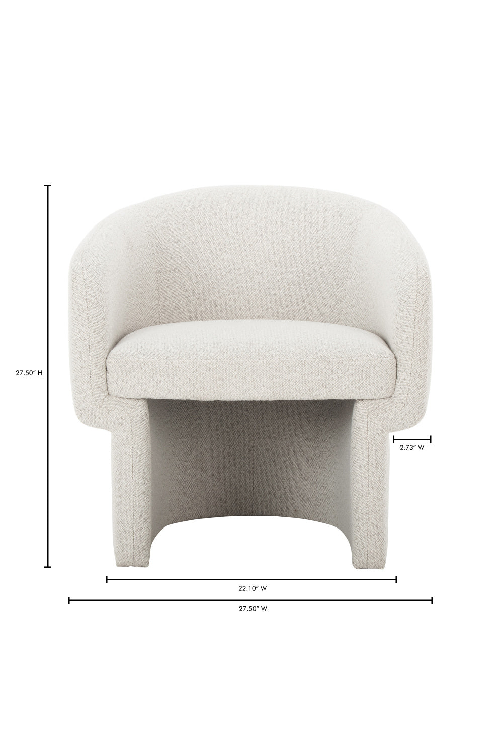  Modern European furniture - White Curved Occasional Chair - www.oroa.com | Oroa.com