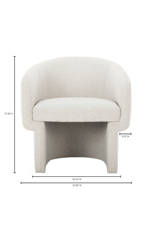   Modern European furniture - White Curved Occasional Chair - www.oroa.com | Oroa.com