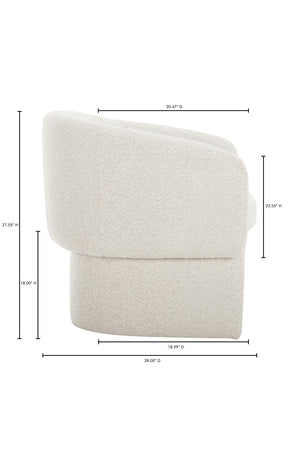   Modern European furniture - White Curved Occasional Chair - www.oroa.com | Oroa.com