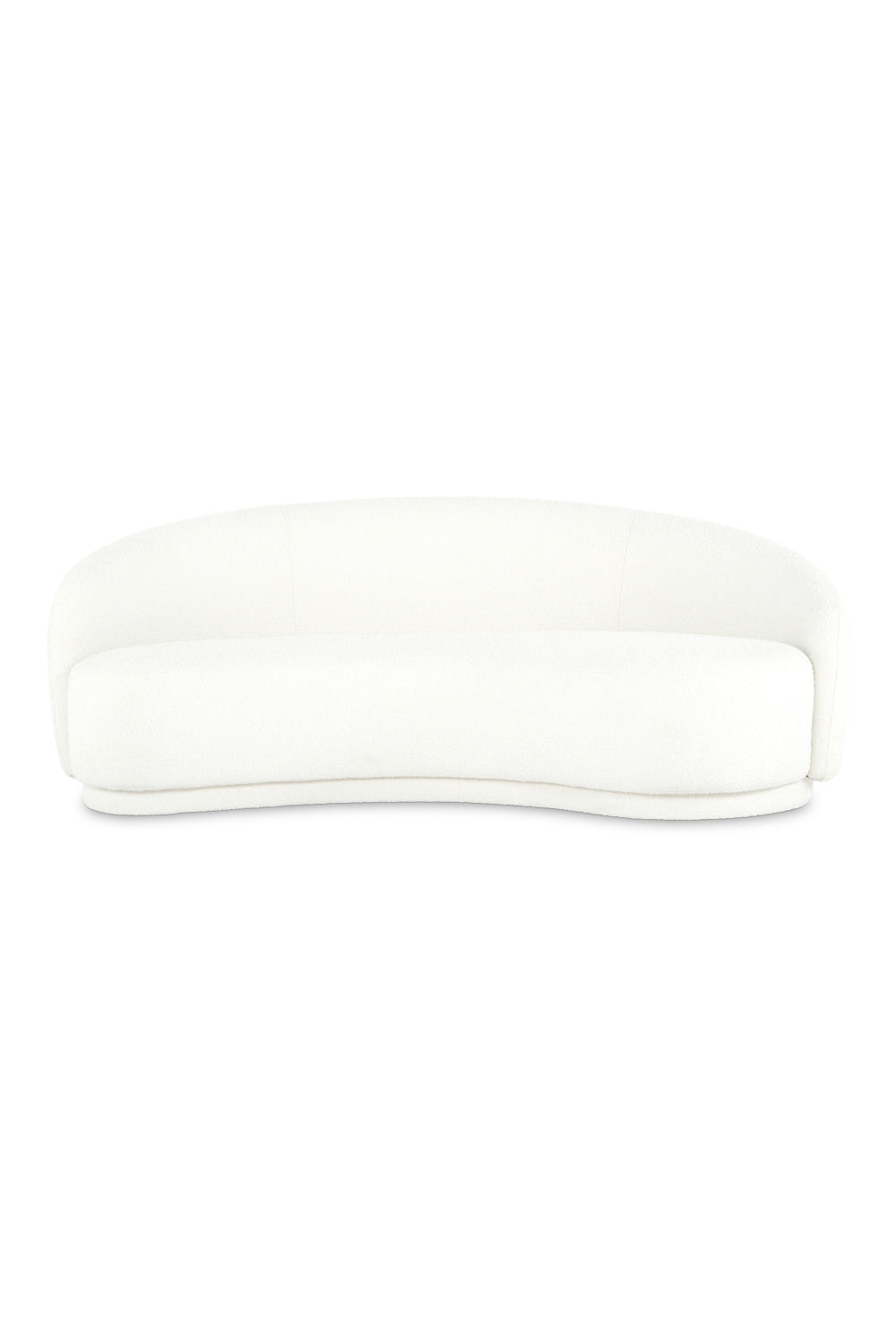   Modern European furniture - Curved Cream Boucle Sofa - www.oroa.com | Oroa.com