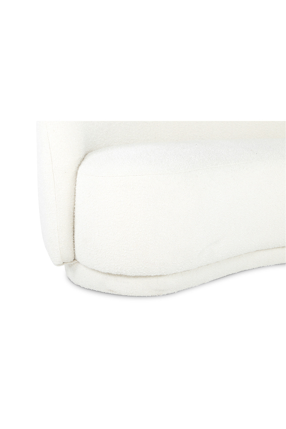   Modern European furniture - Curved Cream Boucle Sofa - www.oroa.com | Oroa.com