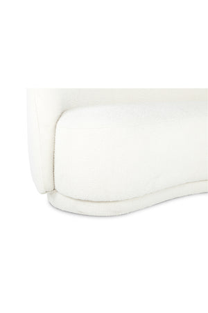  Modern European furniture - Curved Cream Boucle Sofa - www.oroa.com | Oroa.com