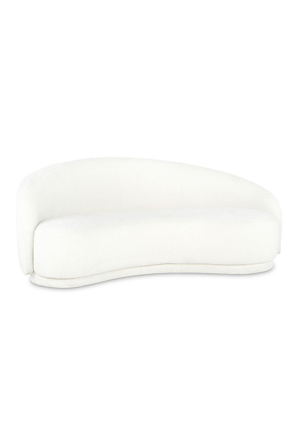  Modern European furniture - Curved Cream Boucle Sofa - www.oroa.com | Oroa.com