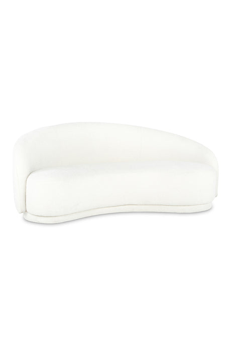   Modern European furniture - Curved Cream Boucle Sofa - www.oroa.com | Oroa.com
