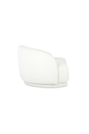   Modern European furniture - Curved Cream Boucle Sofa - www.oroa.com | Oroa.com
