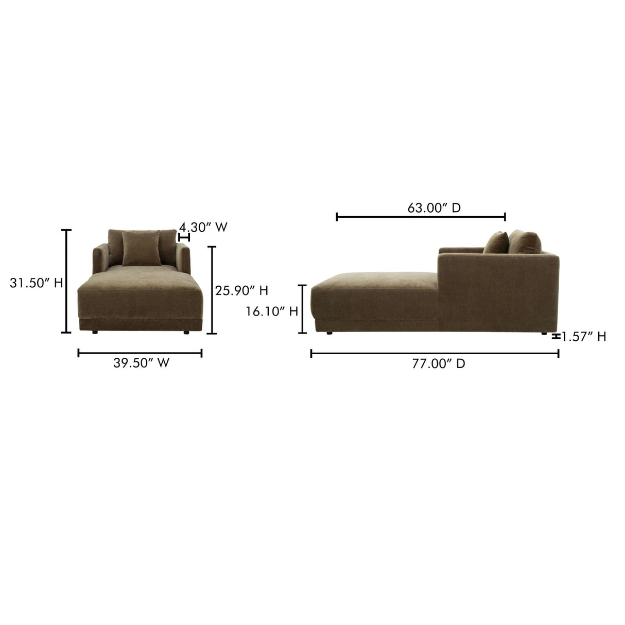   Modern European furniture - Boucle Blend Chaise Lounge - www.oroa.com | Oroa.com