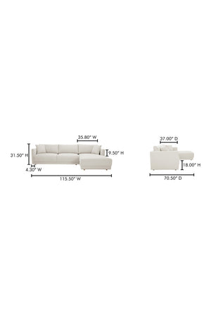   Modern European furniture - Modern Minimalist Sectional Sofa - www.oroa.com | Oroa.com