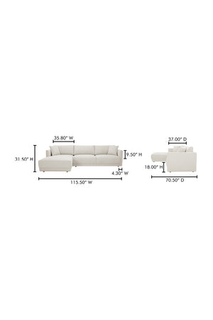   Modern European furniture - Modern Minimalist Sectional Sofa - www.oroa.com | Oroa.com