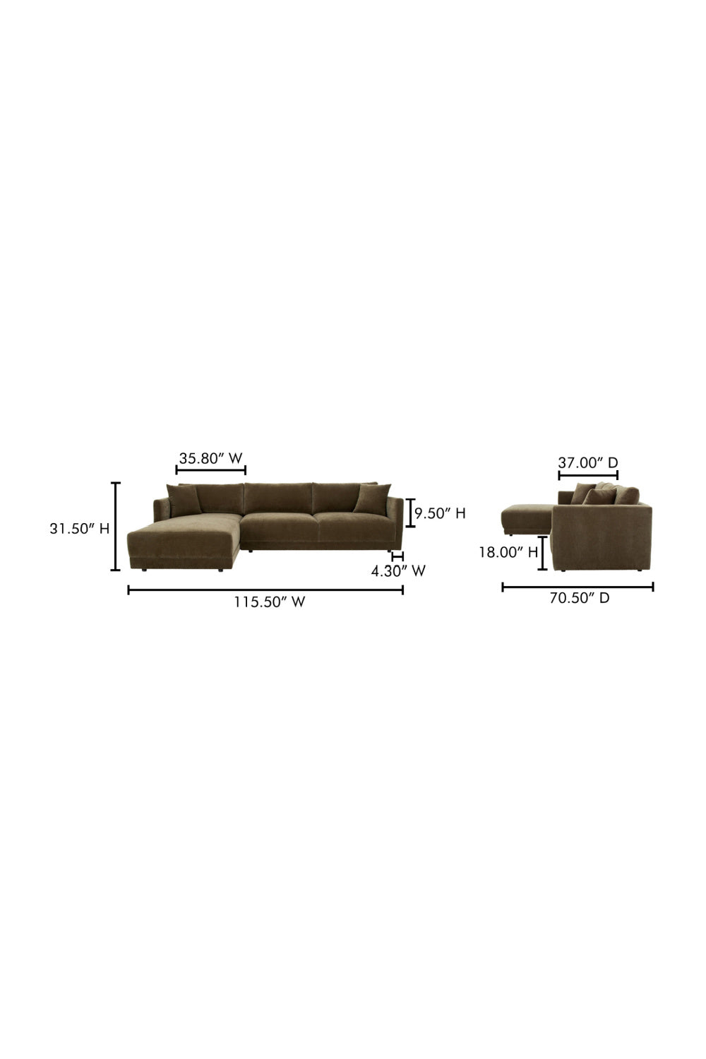   Modern European furniture - Modern Minimalist Sectional Sofa - www.oroa.com | Oroa.com