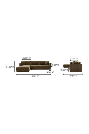   Modern European furniture - Modern Minimalist Sectional Sofa - www.oroa.com | Oroa.com