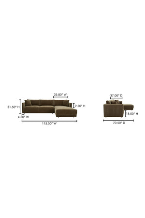   Modern European furniture - Modern Minimalist Sectional Sofa - www.oroa.com | Oroa.com